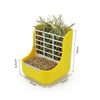 Rabbit Guinea Pig Feeder Bowl Hay & Pellet Dispenser Yellow