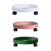 Universal Round Wheels Pot Tray Easy Moving Plant Pot Tray Garden Plate Plastic Stand(Pink)