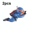 Aquarium Scuba Divers Ornament Set - Blue (2pcs)