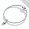 S925 Sterling Silver Cute Cat Pendant DIY Bracelet Necklace Accessories