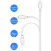 WK WDC-105i 2.4A 8 Pin Full Speed Pro Charging Data Cable, Length: 25cm(White)