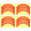 2 Sets Wheel Hub Protective Sticker For Scooter Bicycle Electric Vehicle(Red)