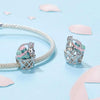 S925 Sterling Silver Easter Basket Egg Rabbit DIY Beads(BSC997)