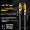 WK WDC-25 1.2m 65W USB / Type-C to Type-C / 8 Pin Converible Fast Charging Data Cable(Yellow)