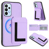 For Samsung Galaxy A13 4G CX01 Detachable Magsafe Magnetic Card Bag Phone Case(Light Purple)