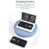 SY-118 15W Foldable Mirror Surface Perpetual Desk Calendar Clock Wireless Charger with Alarm Clock & Three-level Brightness Adjustable Function(White)