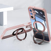 For Samsung Galaxy A16 5G 360 Holder MagSafe Acrylic Hybrid TPU Phone Case(Pink)