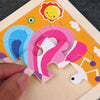 3 PCS Kids Wooden Cartoon Puzzle Jigsaw Toy Early Educational Toys(Whale)