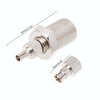 F Female to CRC9/TS9 Male RF Adapter - Nickel Plated