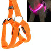LED Dog & Cat Harness, Orange, M (38-50cm Chest)