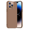 For iPhone 14 Pro Nano Lens Cover Liquid Silicone Phone Case(Desert Gold)