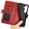 For Samsung Galaxy S25+ 5G Dual-side Magnetic Buckle Horizontal Flip Leather Phone Case(Red)