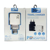 PD31 30W USB-C / Type-C + USB-A Charger with Type-C+8 Pin 2-in-1 Data Cable, EU Plug(Black)