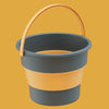 Medium 10L Folding Thickened Portable Plastic Bucket Outdoor Fishing Barrel Car Travel Wash Barrel(Deep Blue)