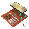 For Samsung Galaxy S25 5G BETOPNICE BN-005 2 in 1 Detachable Imitate Genuine Leather Phone Case(Brown)