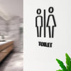 19 x 14cm Personalized Restroom Sign WC Sign Toilet Sign,Style: Tie-Black  Public