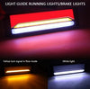 2 PCS Heavy-duty Truck Trailer 147LED Light Guide Three-color Brake Light (Transparent Black)