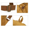 Retro Casual Canvas Travel Backpack 17 Inch Laptop Daypacks(Khaki)