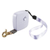 Retractable Dog Lead 2m White - Small Pets 5kg - Automatic Leash