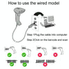 NETUM One-Dimensional Self-Sensing Code Sweeper Handheld Mobile Red Light Scanning Machine, Model: Wired With Bracket
