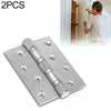 2 PCS Thick Stainless Steel Flat Hinges Home Cabinet Door Hinge, Size: 100x75mm