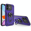 For iPhone 11 Metal Rotating Bracket TPU + PC Magnetic Phone Case(Dark Purple)