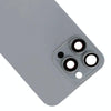 iPhone 15 Pro Max Glass Back Cover, Titanium Grey - Wireless Charging