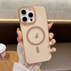 For iPhone 15 Pro Max Soft Sandy Skin Feel MagSafe Magnetic PC Phone Case(Desert Gold)