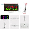 TS-8201 LED Digital Mirror Alarm Clock Big Screen Dual USB Desktop Table Clock, Color: White Shell Red Light