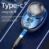 Portable Digital Razor Mini Washable Electric Shaver(Bright Silver)