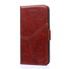 For Asus Zenfone 9 Geometric Stitching Leather Phone Case(Dark Brown)