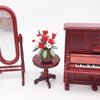 1:12 Mini House Toy Simulation Flowers for Garden Balcony(Red+White)