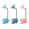 FY003T Small Rabbit USB Charging Desk Lamp with Pen Holder( Green)