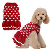 Red Heart Dog Sweater - Christmas Jumper (L)