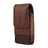 For 6.1 inch Mobile Phone Cowhide Texture Oxford Cloth Waist Bag(Brown)