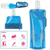 0.5L Portable Ultralight Foldable Silicone Water Bag Outdoor Sports Supplies Hiking Camping Soft Flask Waterproof Bag(Blue)
