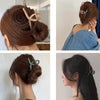 2 PCS Resin Material Spring Hair Clip, Colour: 5 Dark Gray