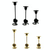 DH2304-01 Rose Carved Metal Candle Holder Bar Decoration Candlelight Dinner Candlesticks, Size: Medium Gold