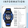 SYNOKE 9802 Children Sports Waterproof Digital Watch(Black Blue)