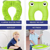 Frog-Shaped PP Material Environmental Protection Children Travel Portable Toilet Seat(Green)