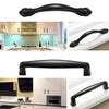 1052-64 Simple Cabinet Door Handle Drawer Wardrobe Zinc Alloy Handle (Black)