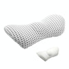 Car Supplies Lumbar Support Memory Foam Car Backrest Lumbar Cushion Seat Cushion Lumbar Pillow, Colour: 4D Grid Light Gray