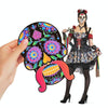 1 Sets Children Colorful Skull Head Halloween Scratch Painting DIY Ornaments Flower Skull Sticker(12 PCS / Set)