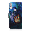 Oil Painting Owl Pattern Coloured Drawing Horizontal Flip Leather Case for Asus Zenfone 5z ZS620KL / Zenfone 5 ZE620KL, with Holder & Card Slots & Wallet
