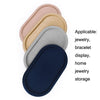 32x18x1.8cm Jewelry Tray Ring Velvet Leather Oval Empty Plate Earrings Necklace Jewelry Display Plate(Pink)