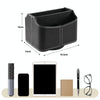 360 Degrees Rotating Desk Organizer Storage Box PU Leather Remote Control Holder, Style: Geometric Pattern