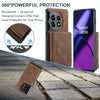 For OnePuls 11 JEEHOOD Magnetic Zipper Horizontal Flip Phone Leather Case(Brown)