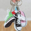 2 PCS Mini Simulation Canvas Shoes Sneaker Keychain Pendant(Red)