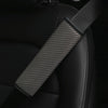 3D Striped Mesh Car Seat Belt Cover Shoulder Pads(Gray)