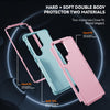 For Samsung Galaxy S25 Ultra 5G TPU + PC Shockproof Protective Phone Case(Pink + Grey Green)